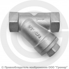 Клапан обратный Y-тип нержавеющий AISI 316 Ду-15 (1/2") Ру-63 ВР (ВН) (Т<250°С) NK-YC15/6