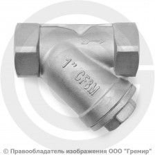 Клапан обратный Y-тип нержавеющий AISI 316 Ду-25 (1") Ру-63 ВР (ВН) (Т<250°С) NK-YC25/6