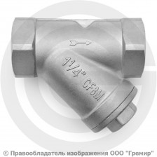 Клапан обратный Y-тип нержавеющий AISI 316 Ду-32 (1 1/4") Ру-63 ВР (ВН) (Т<250°С) NK-YC32/6