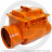 Клапан обратный канализационный оранжевый Ду-110 с ревизионной крышкой Ostendorf