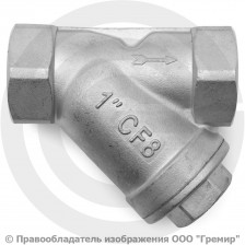 Фильтр сетчатый нержавеющий AISI 304 (CF8) Ду-25 (1") Ру-16 ВР (ВН) (Т<250°С) NK-YS25/4