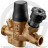 Клапан балансировочный термостатический бронзовый муфтовый Ду-15 Ру-16 ВР (ВН) Kvs=0.66 м3/ч с преднастройкой Aquastrom Т plus Oventrop