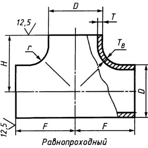 Тройники 09г2с равнопроходные Тройники 09г2с равнопроходные