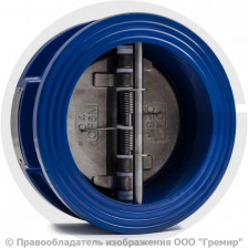 Клапан обратный двухстворчатый чугунный межфланцевый Ду-600 Ру-16 (Т<120°С) створки нерж Benarmo