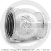 Муфта переходная чугунная оцинкованная ВР (ВН) Ду 20-15 (3/4"-1/2")