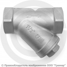 Клапан обратный Y-тип нержавеющий AISI 304 Ду-40 (1 1/2") Ру-63 ВР (ВН) (Т<250°С) NK-YC40/4