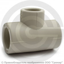 Тройник PP-R редукционный серый Дн 40-20-40 Wavin Ekoplastik