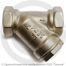 Фильтр сетчатый латунный Ду-15 (1/2") Ру-25 ВР (ВН) (Т<150°С) никель VALFEX 46Б5фт1