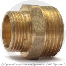 Ниппель латунный переходной НР (НАР) Ду 40-32 (1 1/2"-1 1/4") LD