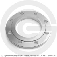 Фланец плоский нержавеющий 12х18н10т 1-125-6 ГОСТ 12820, Ру-6, Ду-125