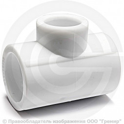 Тройник PP-R редукционный белый Дн 25-20-25 Pro Aqua