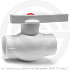 Кран PP-R Дн 32 полнопроходной внутренняя пайка белый Pro Aqua Prime