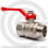 Кран латунный Ду-40 (1 1/2") Ру-40 ВР-НР (ВН-НАР) никель рычаг RTP (РосТурПласт)