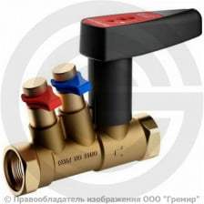 Клапан балансировочный ручной латунный муфтовый Ду-15 Ру-25 ВР (ВН) Kvs=2.49м3/ч с измерительными ниппелями Venturi FODRV Broen