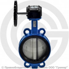 Затвор дисковый поворотный межфланцевый с редуктором Ду-400 Ру-10/16 EPDM с нержавеющим диском Benarmo EURO