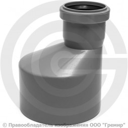 Переход PP-H эксцентрический серый Дн 50-40 б/нап в/к RTP (РосТурПласт)