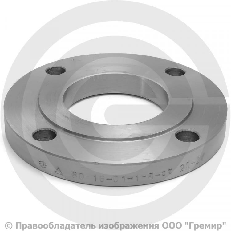 Фланец плоский стальной 1-80-16 ГОСТ 12820 Ру-16 Ду-80 | Гремир