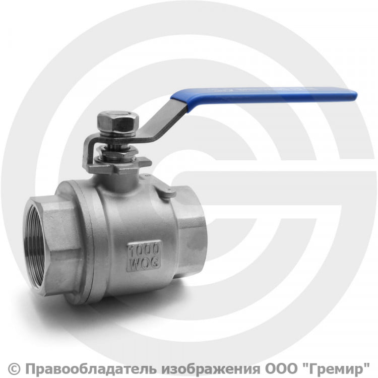 Кран шаровый нержавеющий (нержавейка) Ду-40 (1 1/2\") Ру-40 муфтовый ...