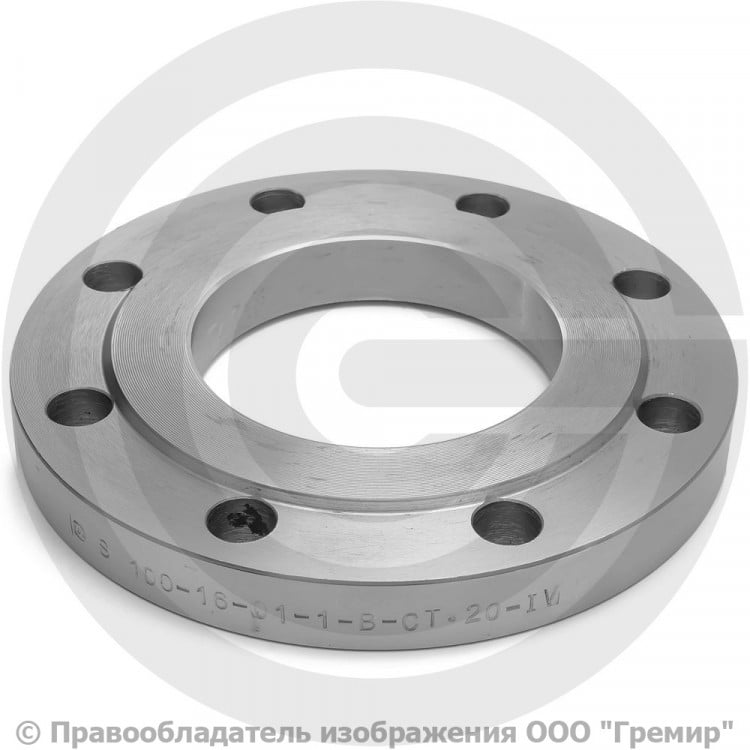 Фланец плоский стальной 1-100-16 ГОСТ 12820 Ру-16 Ду-100 | Гремир