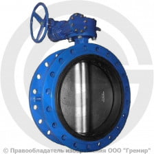 Затвор чугунный поворотный фланцевый с редуктором Ду-700 Ру-10 EPDM с чугунным диском ABRA BUV-FL226