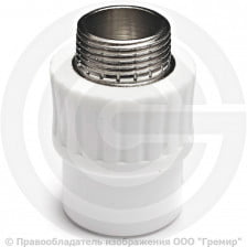 Муфта PP-R комбинированная белая НР (НАР) Дн 25-1/2" RTP (РосТурПласт)