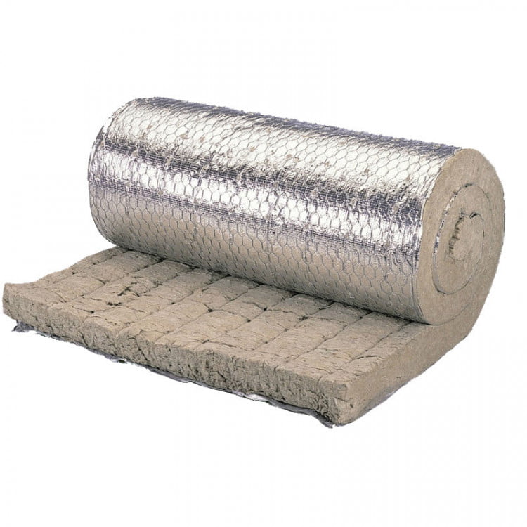 Рулон минеральная вата 50х1000-5 кашированный фольгой ROCKWOOL TEX MAT ...