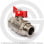 Кран латунный Ду-20 (3/4") Ру-40 ВР-НР (ВН-НАР) никель бабочка ГАЛЛОП Стандарт 231