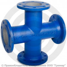 Крест фланцевый КФ Ду 125-125 (450-450) ВЧШГ с ЦПП цинк+AL ГОСТ ISO 2531-2012