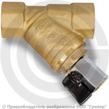 Фильтр сетчатый латунный Ду-15 (1/2") Ру-25 ВР (ВН) (Т<130°С) со сливным краном Danfoss FVR-D