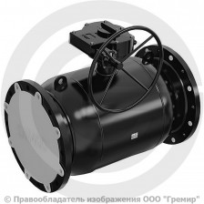 Кран стальной фланцевый ISO с редуктором Ду-500 Ру-25 L=990мм ALSO КШ.Ф
