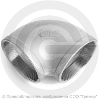 Отвод резьбовой (угольник) нержавеющий AISI 316 ВР (ВН) Ду-100 (4")