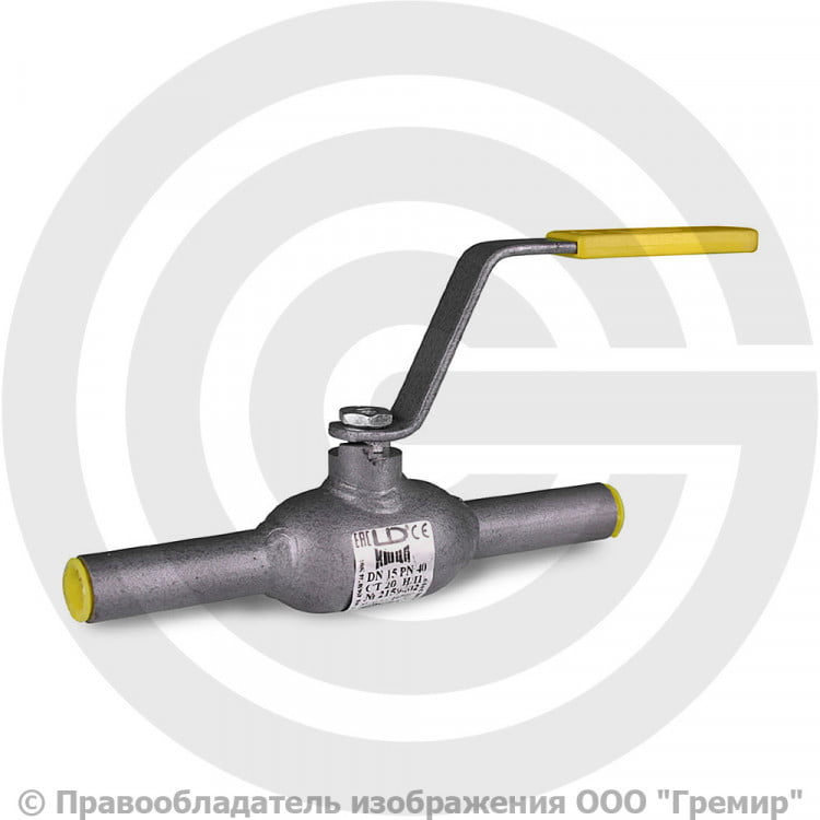 Кран LD КШ.Ц.П.015.040.Н/П Ду-15 Ру-40 под приварку стальной шаровый ...