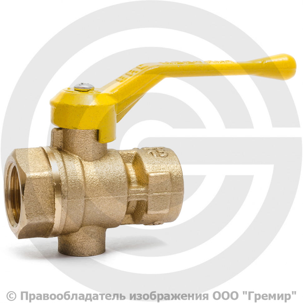 Кран газ трехходовой для манометра Ду-15 Ру-16 ВР G1/2"-М20х1,5 без ...