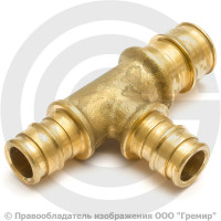 Тройник латунный переходной для PE-X труб Дн 20-25-20 GX151 Giacomini