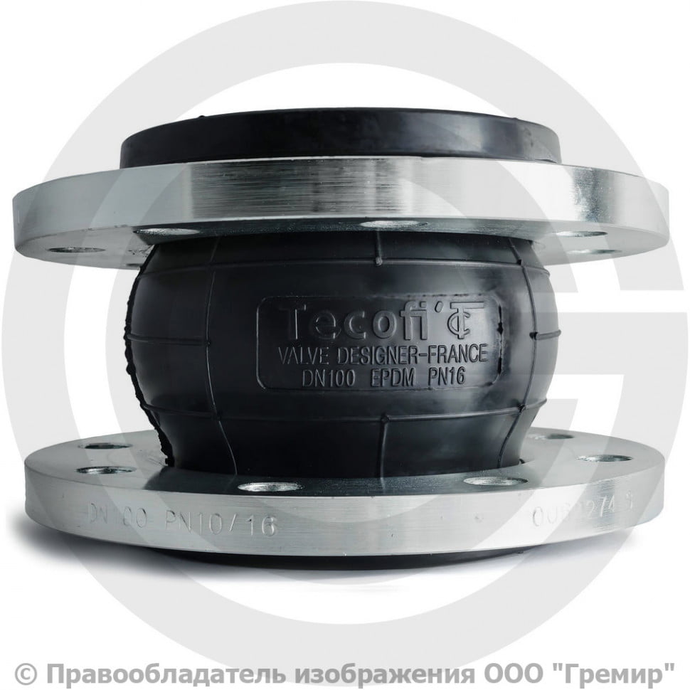 Компенсатор Ду 150 Ру 16 Tecofi DI7240N EPDM фланцевый резиновый купить ...