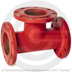 Тройник фланцевый ТФ стальной Ду 80-65 Ру-10 КЗСД