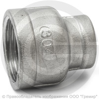 Муфта нержавеющая AISI 304 переходная Ду 32-20 (1 1/4"-3/4") Муфта нержавеющая AISI 304 переходная Ду 32-20 (1 1/4"-3/4")