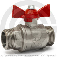 Кран латунный Ду-20 (3/4") Ру-40 НР (НАР) никель бабочка VALFEX 11Б27фт1М Кран латунный Ду-20 (3/4") Ру-40 НР (НАР) никель бабочка VALFEX 11Б27фт1М