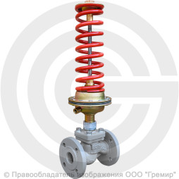 Регулятор давления прямого действия НО "после себя" чугунный фланцевый Ду-15 Ру-16 Kvy=4м3/ч 0,3-1,2 МПа Энерготехномаш УРРД-НО-РД