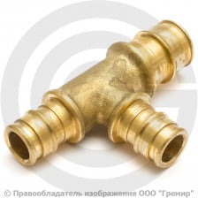 Тройник латунный переходной для PE-X труб Дн 32-20-25 GX151 Giacomini