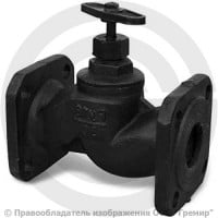 Клапан запорный чугунный фланцевый Ду-40 Ру-16 (Т<200°С) 15кч19п Китай
