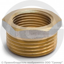 Футорка латунная ВР-НР (ВН-НАР) Ду 32-40 (1 1/4"- 1 1/2") никель Aquasfera