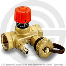 Клапан балансировочный ручной латунный Ду-32 Ру-16 ВР (ВН) Kvs=6.3 м3/ч с изм/нип MNT Danfoss