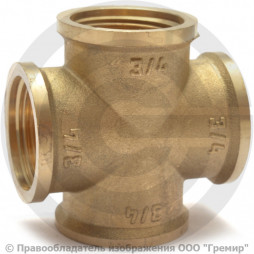 Крест латунный ВР (ВН) Ду-20 (3/4") STOUT
