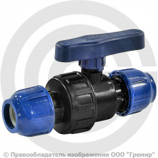 Кран ПНД компрессионный Дн 20 Ру-16 RTP (РосТурПласт)