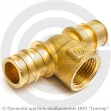 Тройник латунный для PE-X труб Дн 16-1/2"х16 ВР (ВН) GX154 Giacomini