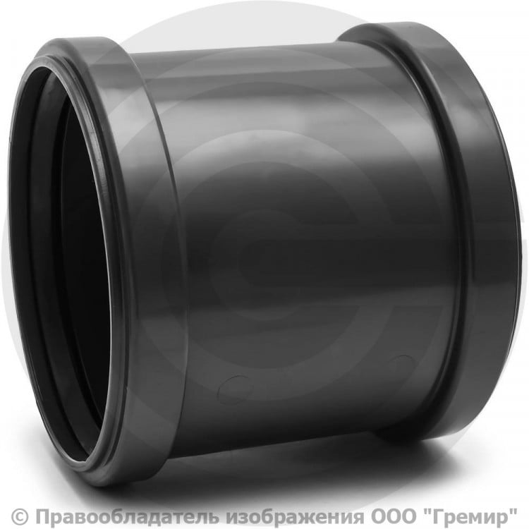 Муфта НПВХ ремонтная Дн 110 серая безнапорная в/к Хемкор | Гремир