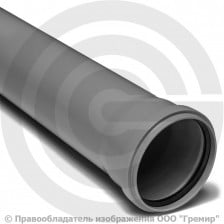 Труба PP-H канализационная серая Дн 110х2,7 безнапорная L=0,25м в/к RTP (РосТурПласт)