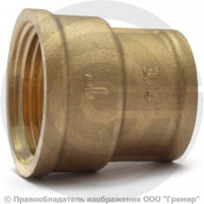 Муфта латунная переходная ВР (ВН) Ду 40-32 (1 1/2"-1 1/4") LD