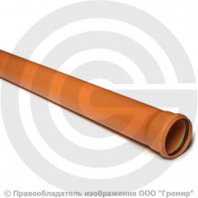 Труба НПВХ (ПВХ) канализационная рыжая Дн 250х6,2 безнапорная L=2м в/к SN4 Агригазполимер